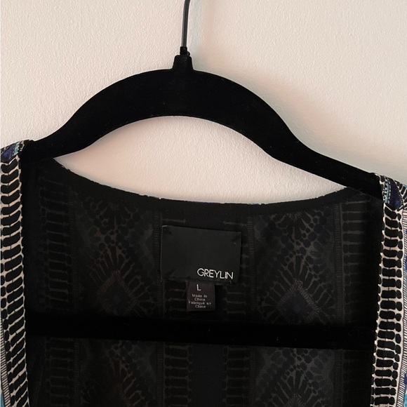 Anthropologie Greylin Blue Motif Kimono - Picture 3 of 3